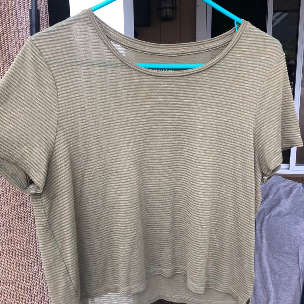 Aeropostale crop army green crop top